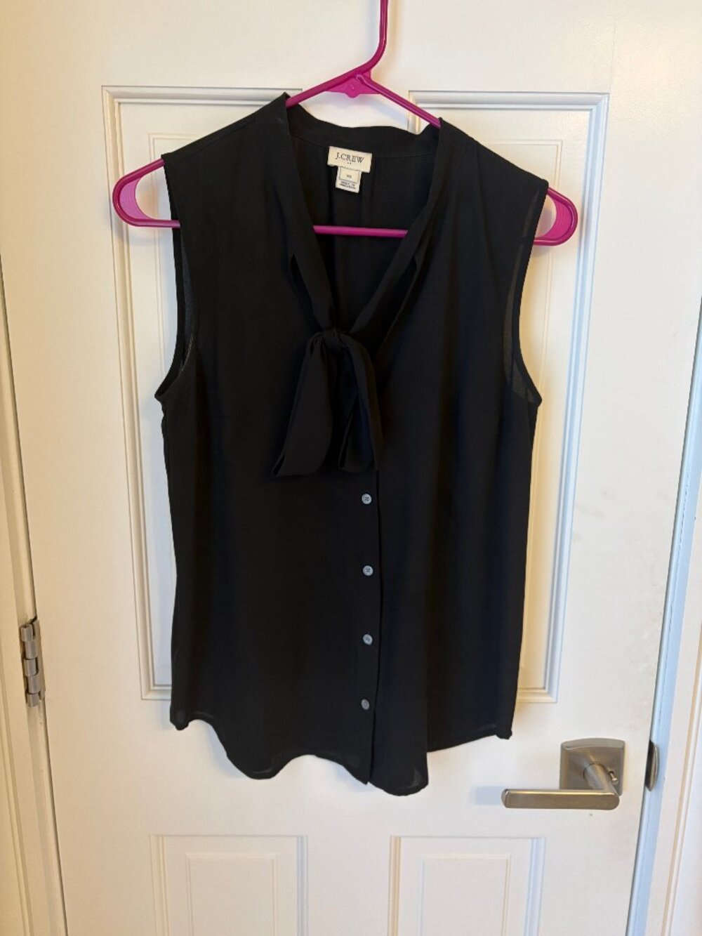 J. Crew Tie-Neck Sleeveless Blouse
